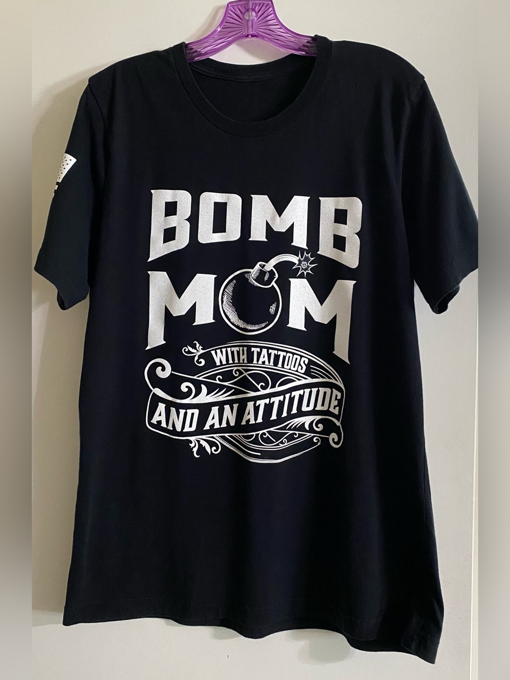 NINELINE Bomb Mom Graphic Tee - Black